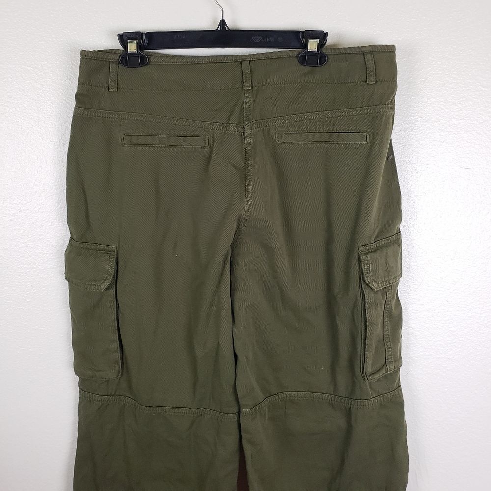 Women's ME+EM NWT Olive Green Oversized Cargo Wide Leg Pants Size 12 - Picture 7 of 12